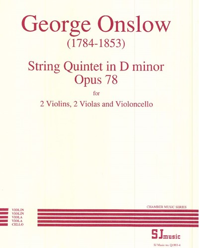 String Quintet in D minor, op. 78 — 乔治·翁斯洛