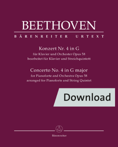 Concerto for Pianoforte and Orchestra No. 4, op. 58 — 贝多芬