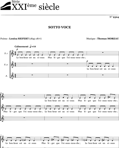 Sotto Voce — Thomas Moreau