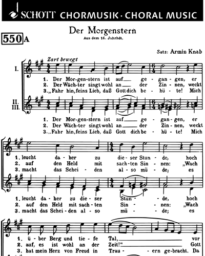 Der Morgenstern ist aufgegangen / Weiß mir ein Blümlein blaue — Armin Knab