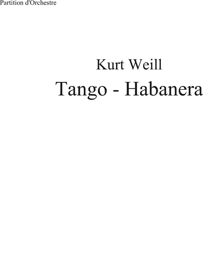 Tango-Habanera (from 'Youkali') — 魏尔