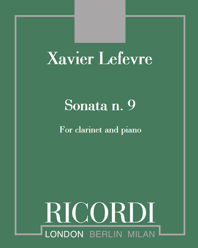 Sonata n. 9 for clarinet and piano — Xavier Lefevre