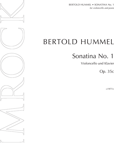 Sonatina No. 1, op. 35c — Bertold Hummel