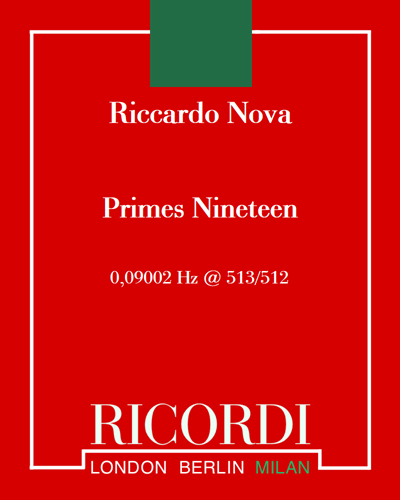Primes Nineteen — Riccardo Nova