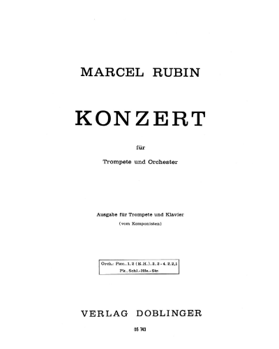 Konzert — Marcel Rubin