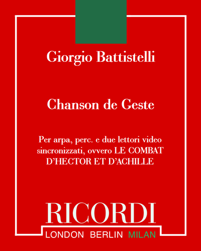 Chanson de Geste — Giorgio Battistelli