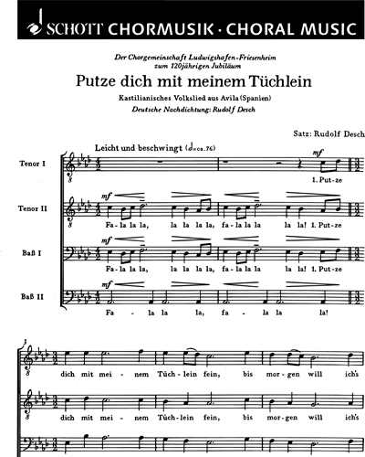 Putze dich mit meinem Tüchlein — Rudolf Desch