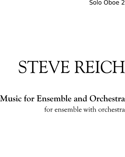 Music for Ensemble and Orchestra — 史蒂夫·赖希