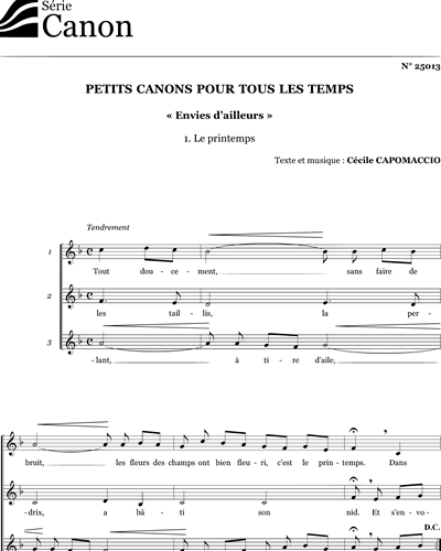 Petits canons pour tous les temps — Cécile Capomaccio