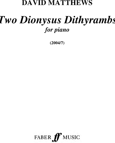 Two Dionysus Dithyrambs, op. 94 — David Matthews