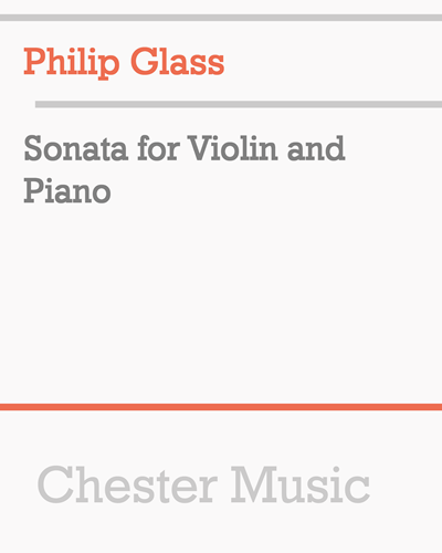 Sonata for Violin and Piano — 菲利普·格拉斯