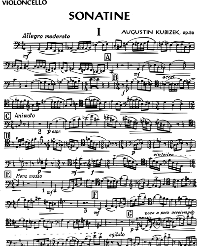 Sonatina, op. 5a — Augustin Kubizek