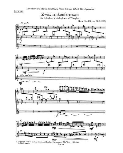 Zwischenkonferenzen, op. 58/3 — Horst Ebenhöh