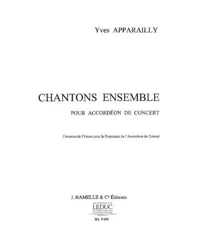 Chantons ensemble — Yves Apparailly