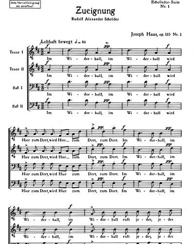 Echolieder-Suite — Joseph Haas