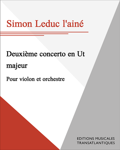 Deuxième concerto en Ut majeur — Simon Leduc l'ainé