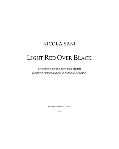 Light red over black — Nicola Sani