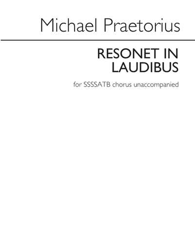 Resonet in laudibus — 普雷托里乌斯