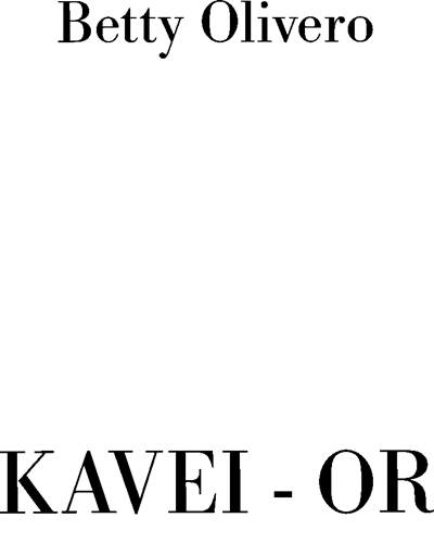 Kavei Or (Lightlines) — Betty Olivero