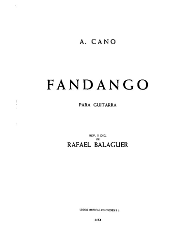 Fandango — Antonio Cano