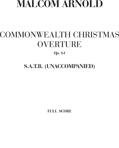 Commonwealth Christmas Overture, op. 64 — 马尔科姆·阿诺德