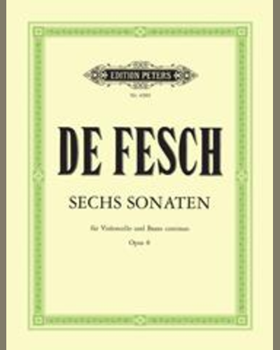 6 Cello Sonatas Op.8 — Willem de Fesch