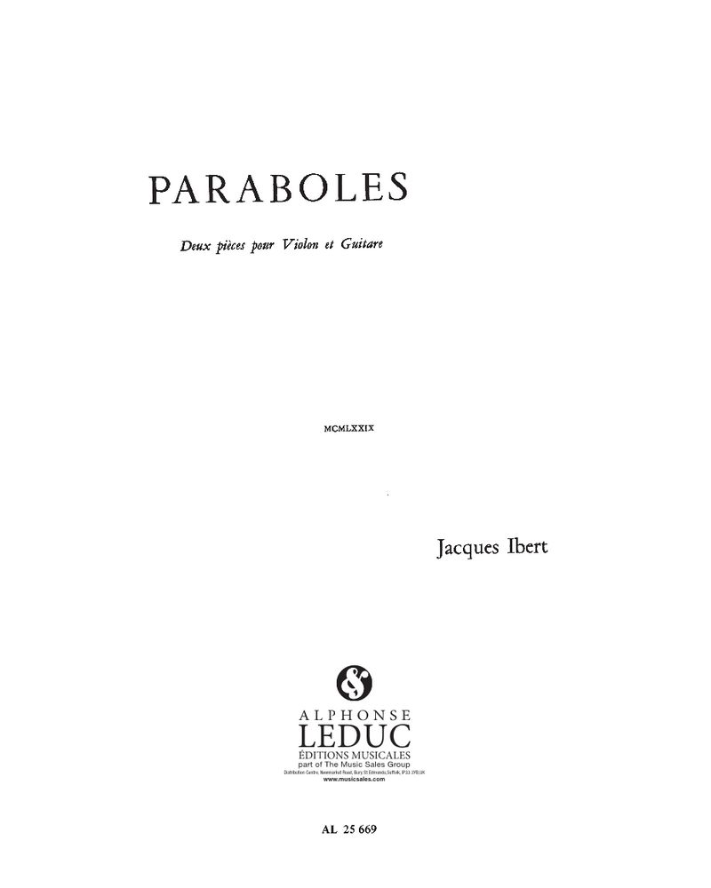 Paraboles — 雅克·伊贝尔