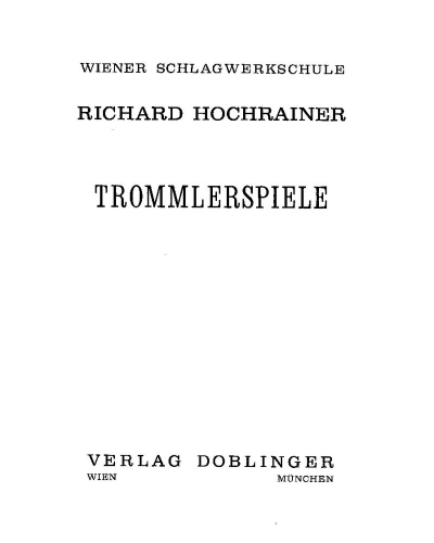 Drumming Games — Richard Hochrainer
