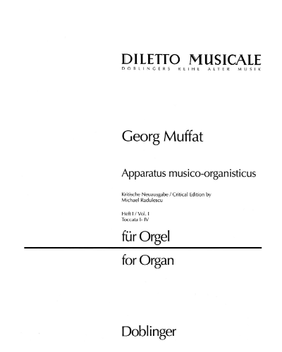 Apparatus musico-organisticus, Vol. 1 — Georg Muffat