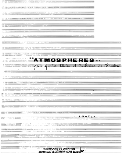 Atmosphères — 欧仁·博扎