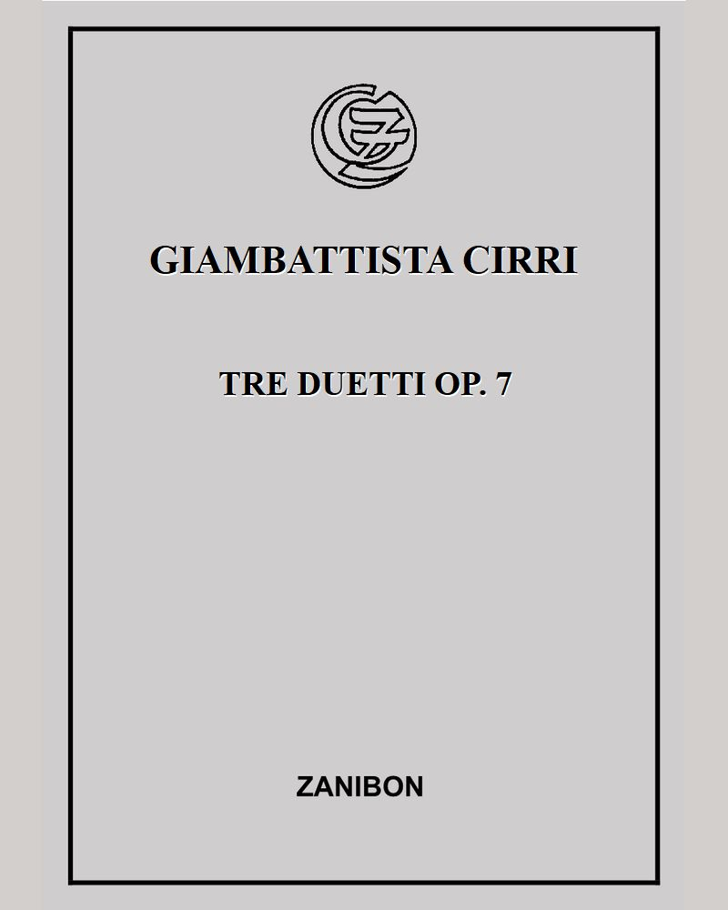 Tre duetti op. 7 — Giambattista Cirri