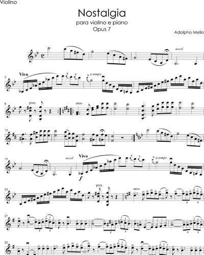 Nostalgia op. 7 — Adolpho Mello