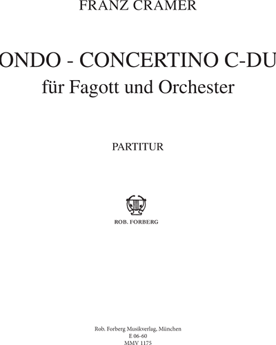Rondo-Concertino in C major for Bassoon and Orchestra — Franz Cramer