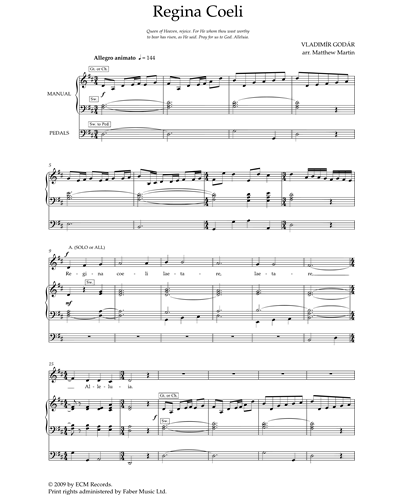Regina Coeli — Vladimír Godár
