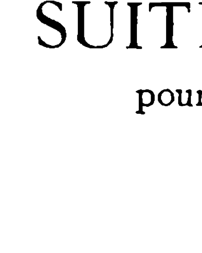 Suite Miniature No. 1 — Bohuslav Martinů