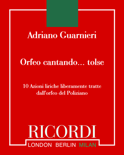 "Orfeo cantando... tolse" — Adriano Guarnieri