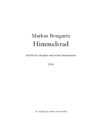 Himmelsrad — Markus Bongartz