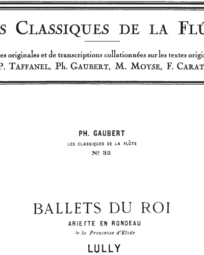 Ariette en Rondeau No. 32 (from 'Ballets du Roi') — 吕利