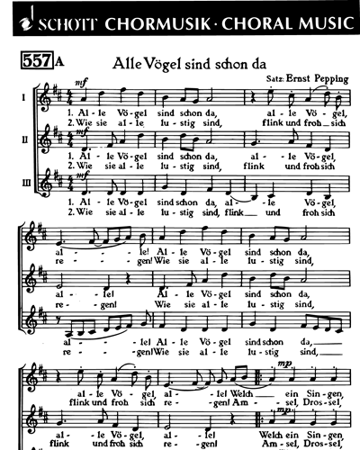 Alle Vögel sind schon da / Schlaf, Kindchen, schlaf — Ernst Pepping