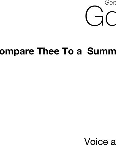 Shall I Compare Thee to a Summer's Day — Gerald Gover