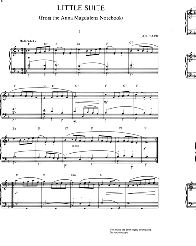 Little Suite (from 'The Anna Magdalena Notebook') — Johann Sebastian Bach