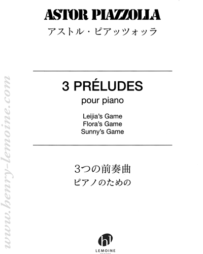 Three Preludes — 皮亚佐拉