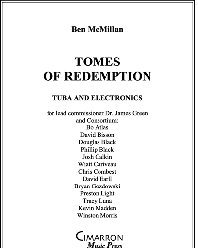 Tomes of Redemption — Ben McMillan