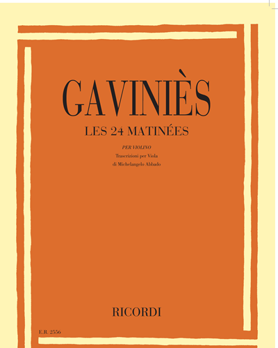 Les 24 Matinées per violino — Pierre Gaviniés