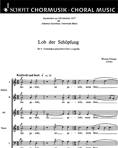Lob der Schöpfung — Werner Fussan