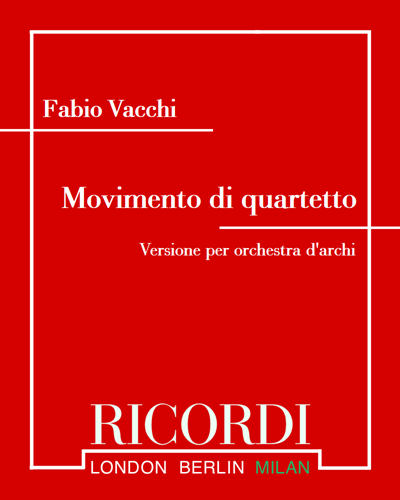 Movimento di quartetto (Arrangement for String Orchestra) — Fabio Vacchi
