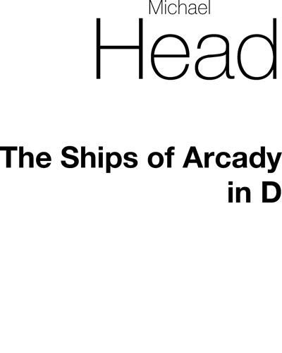 The Ships of Arcady (in D) — Michael Head