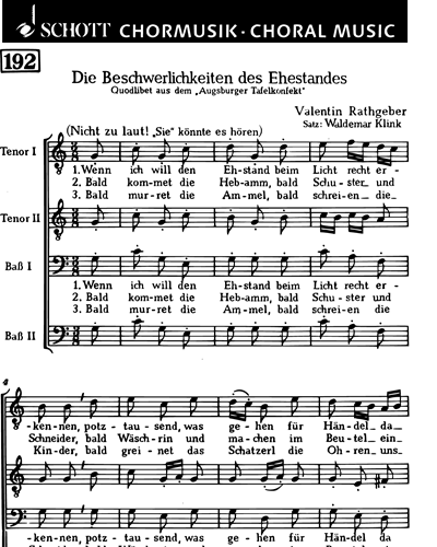 Die Beschwerlichkeiten des Ehestandes — Valentin Rathgeber