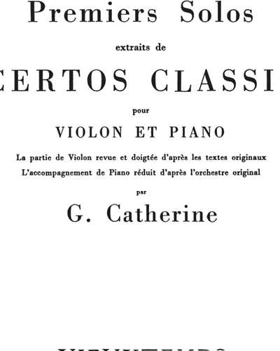 Concerto No. 2, op. 19 (Premiers Solos extraits de Concertos Classiques) — 维厄唐