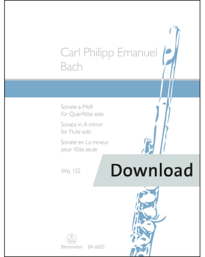 Sonata for Flute solo in A minor Wq 132 — C.P.E.巴赫